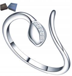 Mennica Świdnicka Gyönyörű Ezüst Állítható Univerzális Gyűrű Kígyó motívummal Ajándék