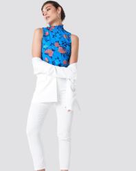 NA-KD Kék Virágos Blúz 34 Xs Aau