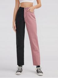 Shein Női Egyenes Szárú Nadrág Fekete Rózsaszín 36/38 1AAA