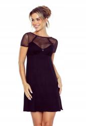 Eldar Anika rövid ujjú viszkóz női hálóing, fekete, L, fekete