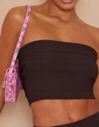 Prettylittlething Barna Crop Top Illeszkedő Klasszikus Rövid Sima Prettylittlething 38