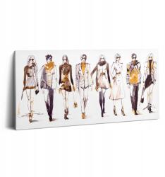 Wallfluent Fotó-Vászonkép Illusztráció Női és Férfi Divatbemutató 100x50 cm (010030010010000015601)