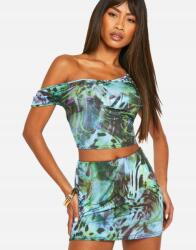 Boohoo Rövid Többszínű Trópusi Aszimmetrikus Felső Sima Nyakkivágással Boohoo 40