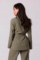 BeWear Női Ágytakaró Blézer Kötött Hosszú Elegáns Zöld 44 XXL