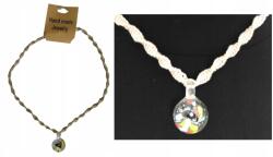  Lánc Nyaklánc Kör Gyöngyök Medál IX-10