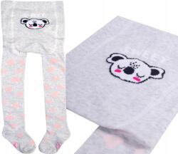 YOCLUB 92-98 Gyerek harisnyanadrág pamut harisnyanadrág szürke szívecskés Yoclub rb (RAB-004)