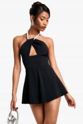 Boohoo Overál Fűző Klasszikus Fekete Kötés Ezüst Díszítéssel Boohoo 44