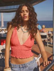 Shein XC41212 Shein Fodros Crop Top Vállpántokkal (39) S