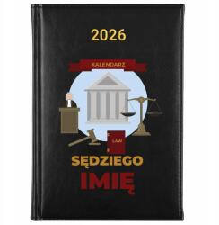 FunnyCase Könyvnaptár 2026 Bírói Naptár *név* Fekete tervező Ajándék Wz (Kalendarz Czarny KALENDARZ SĘDZIEGO *IMIĘ*)