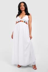 Boohoo DC42113 Boohoo Fehér Ruha Maxi Vállpántokkal Díszített XXL