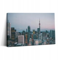 Wallfluent Vászonkép Kortárs Szoba Város Panoráma Este 30x20 (010030010150000276840)