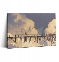 Wallfluent Fotótapéta Hálószoba Keretben Férfi Régi Hídon 30x20 cm (010030010150000075201)