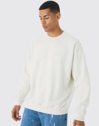 Boohooman Ekrü Klasszikus Laza Sima Egyenes Hosszú Ujjú Pulóver Boohooman S