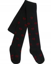 YOCLUB 116-122 Pamut harisnyanadrág fekete Szív harisnyanadrág Yoclub rb (RAB-004 116122)