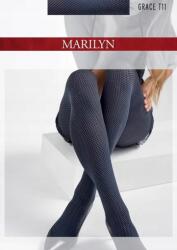 Marilyn Mintás harisnyanadrág Marilyn Grace 40den fekete Burgund/black 1/2 méret (W03)