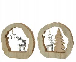 Decoris Rénszarvas egy darab fa karácsonyi dekoráció