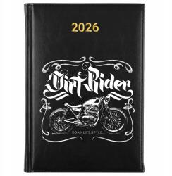FunnyCase Könyvnaptár 2026 Dirt Rider Fekete tervező Időzítő Ajándék Wz (Kalendarz Czarny DIRT RIDER)
