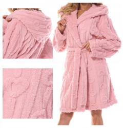 L&L L-L Női fürdőköpeny vastag meleg kényelmes Carina 2403 púderrózsaszín XL (MD_96946)