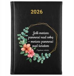 FunnyCase Könyvnaptár 2026 Uralkodhatsz A Világon Fekete Ajándék Minták (Kalendarz Czarny MOŻESZ PANOWAĆ NAD ŚWIATEM)