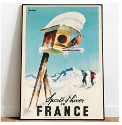  Poszter Franciaország Síelés Téli sportok 50x70 cm