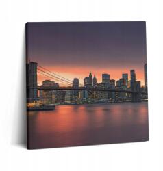 Wallfluent Vászonkép Fa keret New York East River edzőterembe 60x60 cm (010030010270000074658)