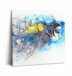 Wallfluent Vászonkép Canvas Nappaliba Klasszikus Vízalatti Búvárélet A Halak között (010030010270000074785)