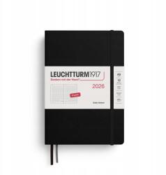 Leuchtturm1917 Naptár Leuchtturm1917 napi, pöttyös A5 fekete 2026 (372780)