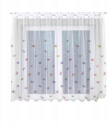Markizeta Jacquard függöny kész vállpántos Pillangók 300x170 fehér (MAR_83714)