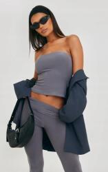 Prettylittlething Szürke Testhezálló Sima Ujjatlan Felső Prettylittlething 34