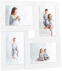 vidaXL fehér MDF fényképkeretszett 4 db 4 x 15 cm-es képhez (332772)