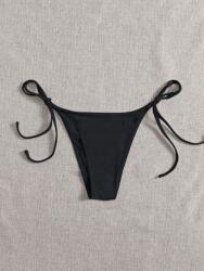 Shein Bikini Fürdőruha Alsó Fekete Megkötős 38 M__M