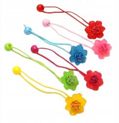  Gyerek hajgumi virágokkal 12 db (0354 SA)