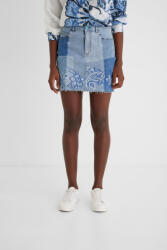 Desigual Kék Farmer Hímzett Szoknya (32) (21SWFD02_5083)