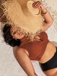Shein KC35309 Shein Barna Felső Fürdőruházathoz 48-AS