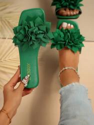 Shein CC24218 Shein Lapos Zöld Bebújós Női Flip-flop Papucs (28) 40 (sx2404266136674927)