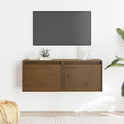 vidaXL 2 darab mézbarna tömör fenyőfa faliszekrény 45 x 30 x 35 cm (813442)