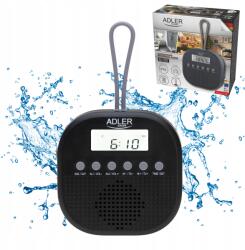 Adler Hordozható Fm rádió vízálló IPX4 elemes ébresztőóra Adler Ad 1912 (AD 1912)