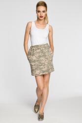 MOE Női Szoknya Trapéz Mini Szoknya Bézs 38 M (M242-MODEL3-M)