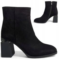 S. Barski Női Bőr Bokacsizma 39-es Magassarkú Elegáns Bebújós Őszi Barski (Barski CR52-718)