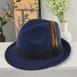  Bajor filc sapka sötétkék fedora oktoberfest tirol trachten 50-57 (689332577017)