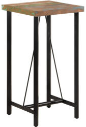 vidaXL tömör újrahasznosított fa és vas bárasztal 55 x 55 x 107 cm (356372)