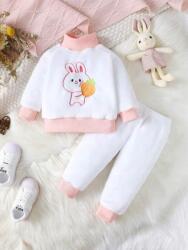 Shein KC53209 Shein Melegítő Szett Plüss Pulóver Nadrág Hímzés 68