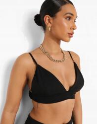 Boohoo L7C109*BOOHOO Felső Fekete Klasszikus V-nyakú 38 M B01