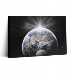 Wallfluent Vászonkép Irodába Ajándék ötlet Föld és Hold látvány 30x20 cm (010030010150000075122)