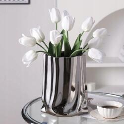  Gyönyörű Nem reprodukálható Kerámia váza Fényes Króm skandináv stílus (b0bmv1w7tb)