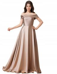 Shein Hosszú Szatén Ruha Rózsaszín Nyitott Vállú Koktélruha 13 ÉV__158