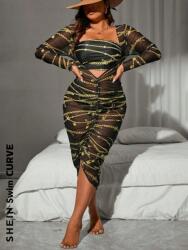 Shein KC34219 Shein Háromrészes Fürdőruha Tunika Láncos Minta 46