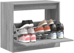 vidaXL szürke sonoma színű szerelt fa cipőszekrény 80x42x69 cm (840006)