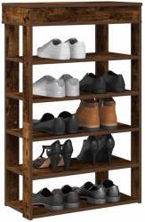 vidaXL füstös tölgy színű szerelt fa cipőtartó 60x30x98 cm (859927)