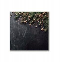 Tulup Vászonkép 40x40 Karácsonyfa Karácsonyi díszek Csillagok (ock-40x40-224872485)